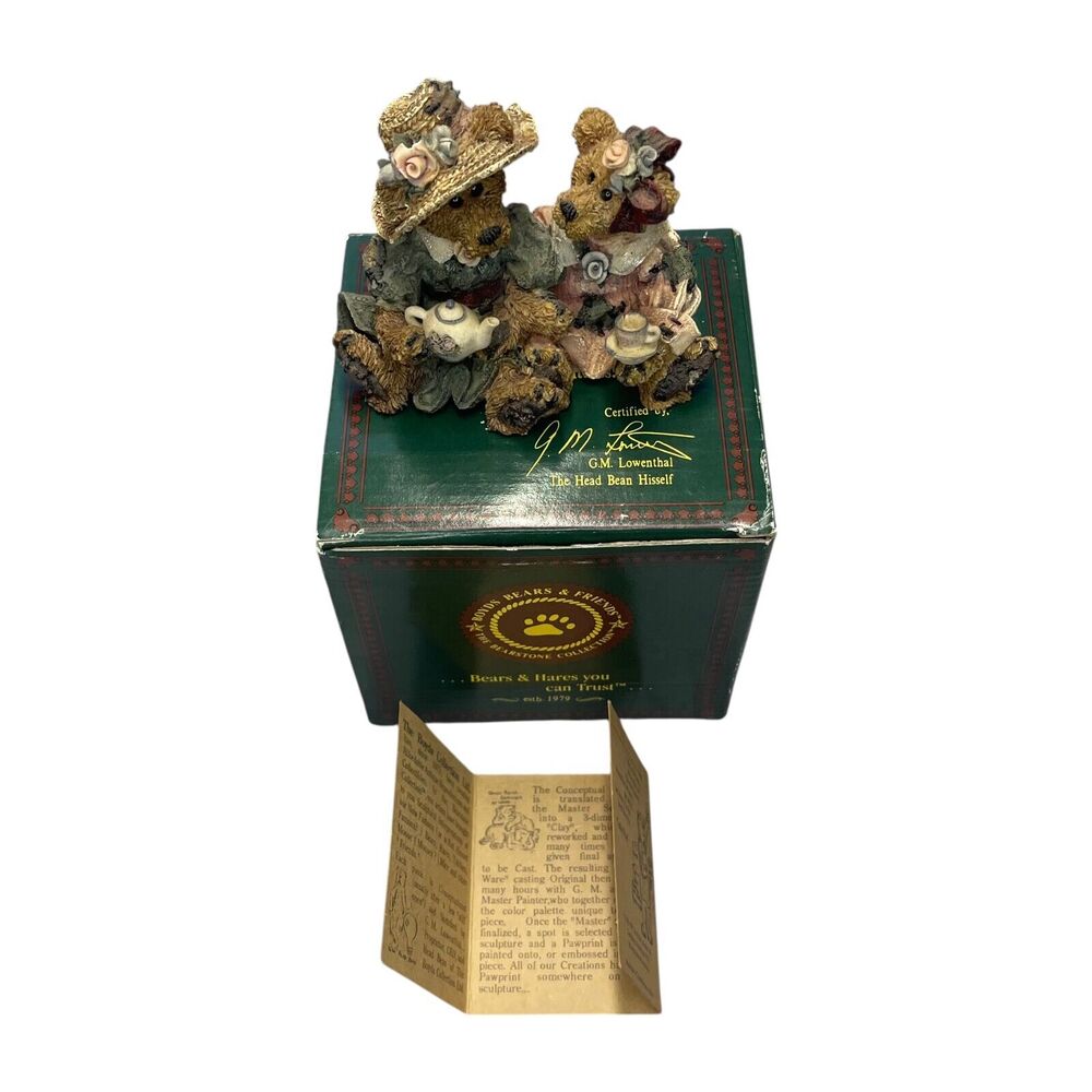 VTG Boyds Bears & Friends Emma And Bailey..Afternoon Tea Multicolor Figurine - Picture 2 of 12